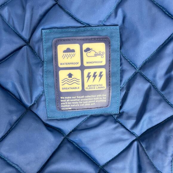 Land's End Youth 14-16 (L) Blue Insulated Waterproof Winter Hooded Coat - Picture 8 of 9